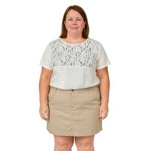 Excellent Old Navy Women’s Tan Corduroy Casual Everyday Mini Skirt Size 12